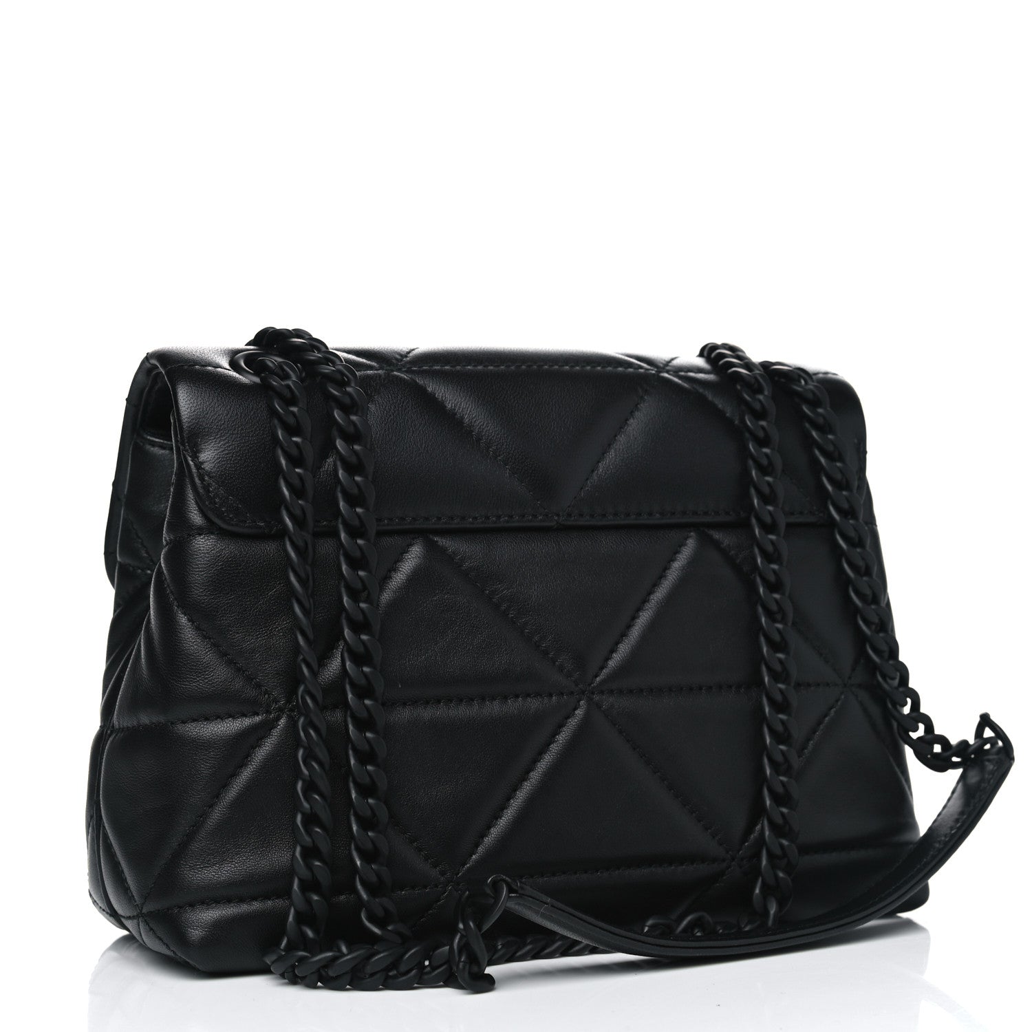 Prada Nappa Triangle Stitched Small Spectrum Bag Black 2 of 4