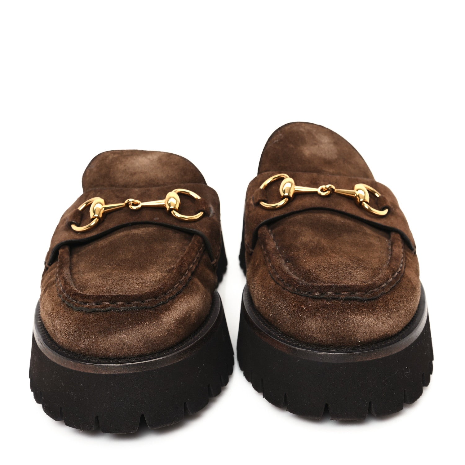 Gucci Suede Horsebit Platform Mules 39.5 Washed Brown 3 of 10
