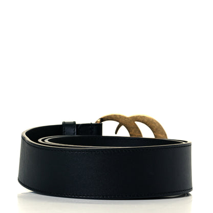 Gucci Moon Calfskin Pearl Double G 40mm Belt 90 36 Black Cream 2 of 4