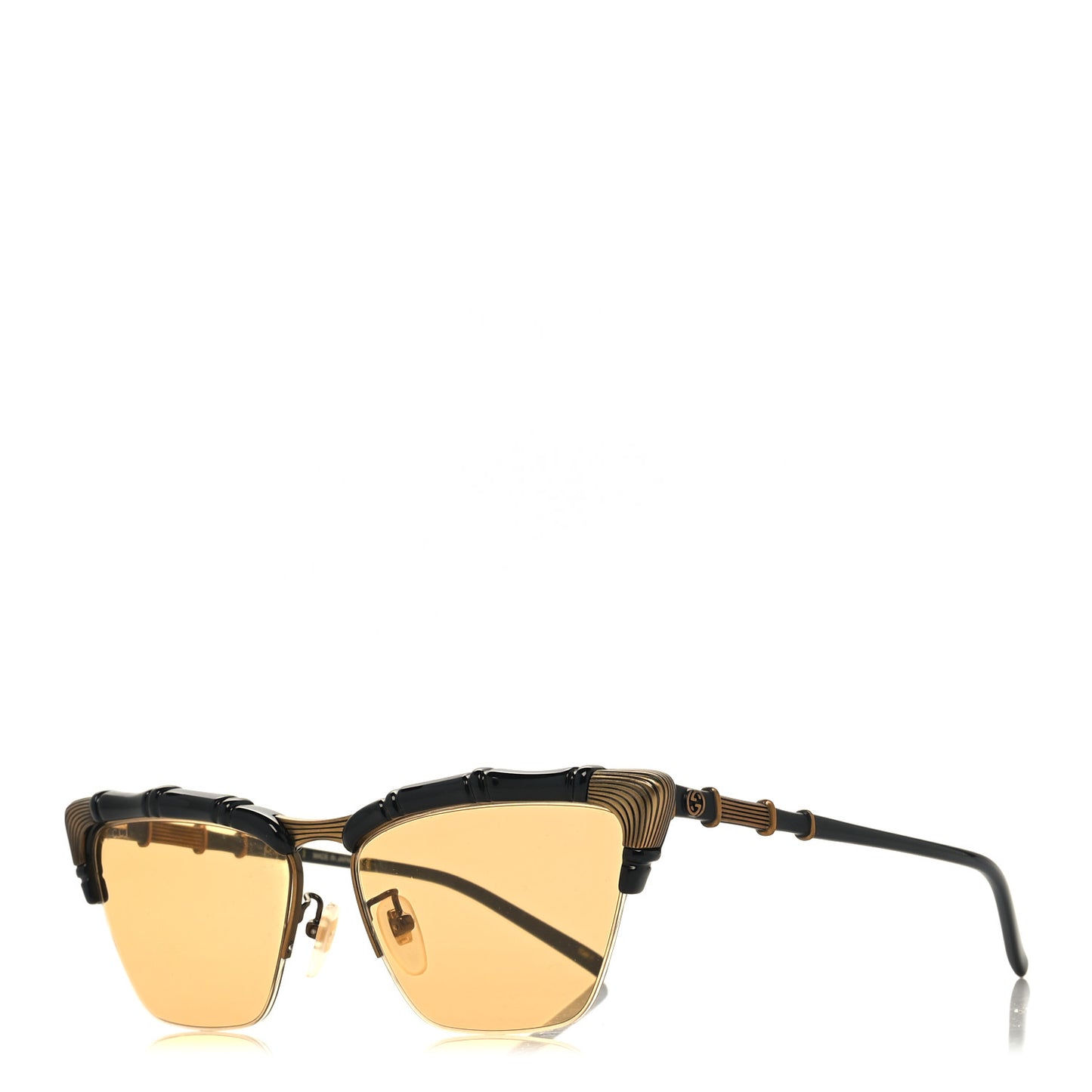 Acetate Metal Bamboo Sunglasses GG660S Black Yellow