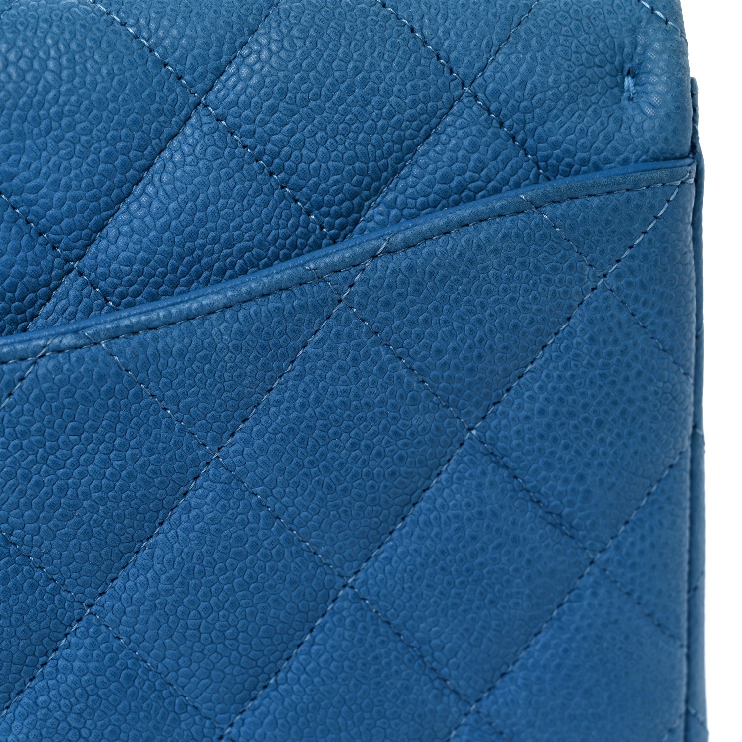 Chanel Iridescent Caviar Quilted Clutch With Chain Flap Blue 12 of 19