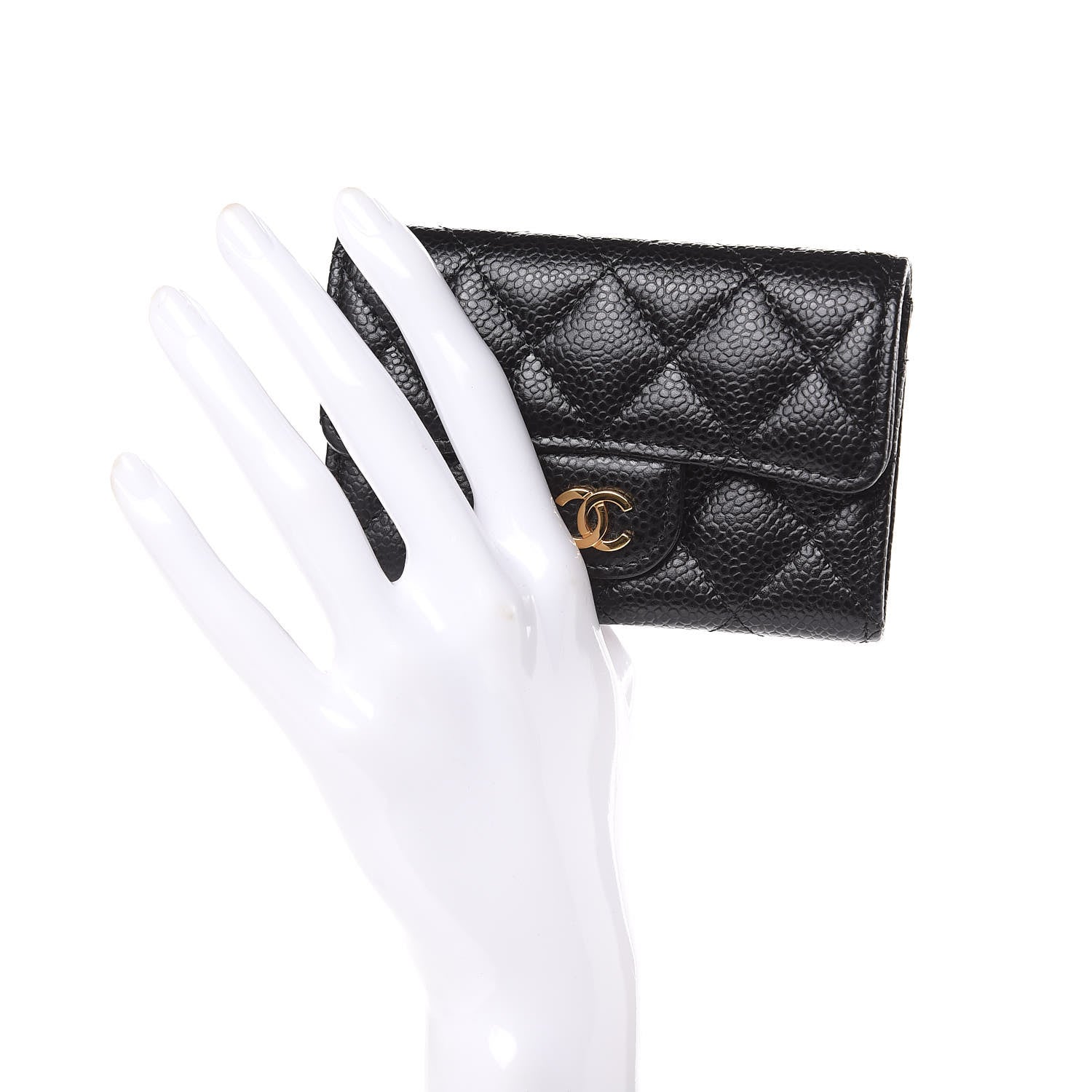 Chanel Caviar Quilted Flap Card Holder Black 2 of 9