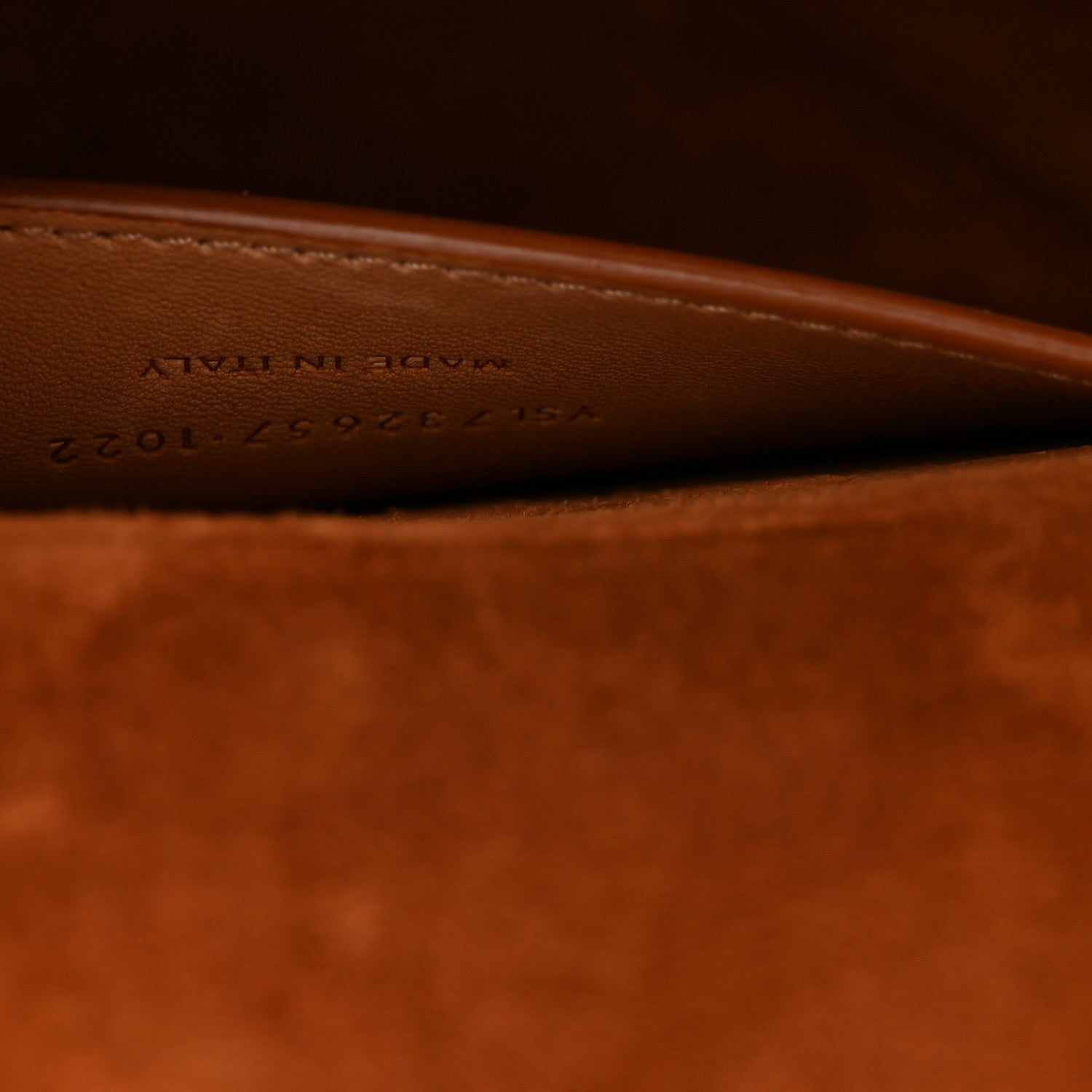 Saint Laurent Calfskin Monogram Take Away Box Dusty Vintage Brown Gold 7 of 10