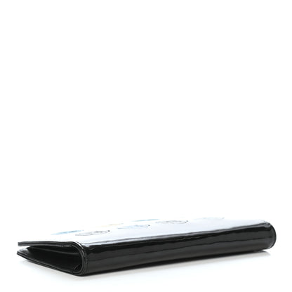 Chanel Patent Camellia Yen Wallet Black 5 of 10