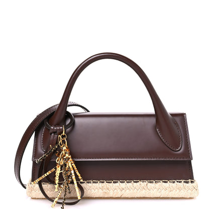 Jacquemus Calfskin Raffia Le Chiquito Long Cordao Brown 1 of 10