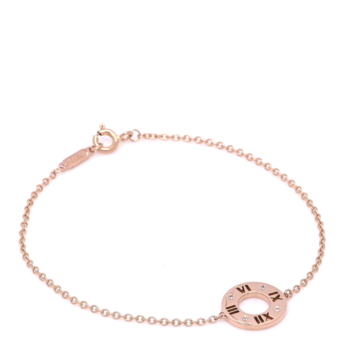 18K Rose Gold Diamond Atlas Pierced Bracelet