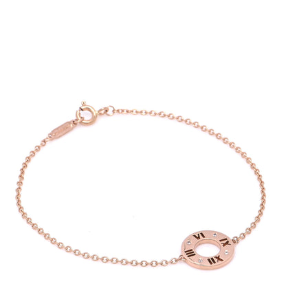 Tiffany 18K Rose Gold Diamond Atlas Pierced Bracelet 1 of 6