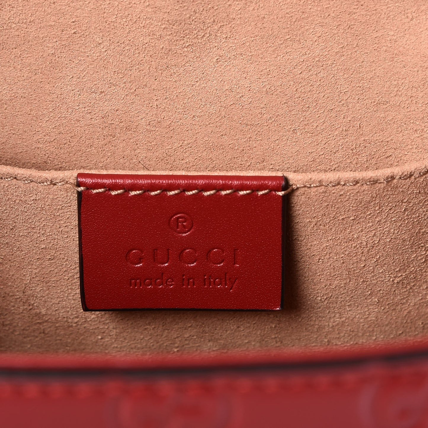 Guccissima Signature Padlock Backpack Hibiscus Red