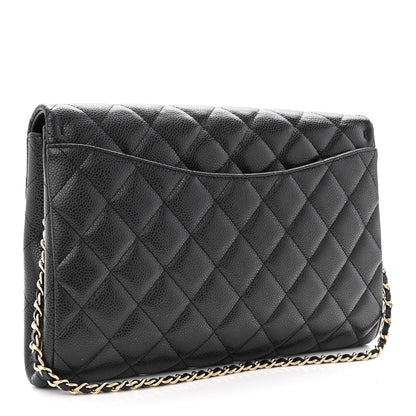 Chanel Caviar Quilted Clutch With Chain Flap Black 3 of 10