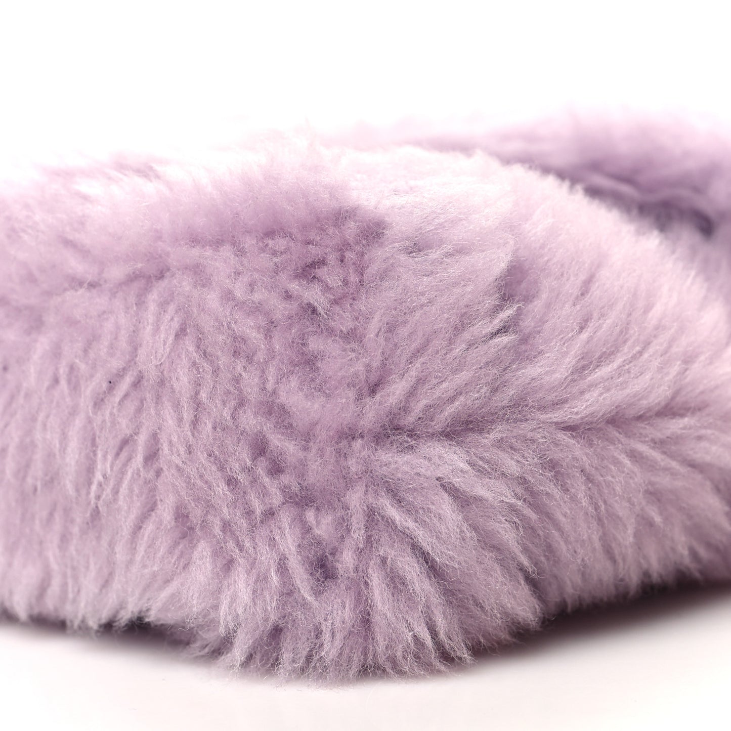 Shearling Quilted Monogram Loulou Puffer Pouch Clutch Lilac