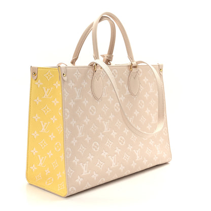 Louis Vuitton Empreinte Monogram Spring In The City Onthego MM Beige Pink Yellow 3 of 8