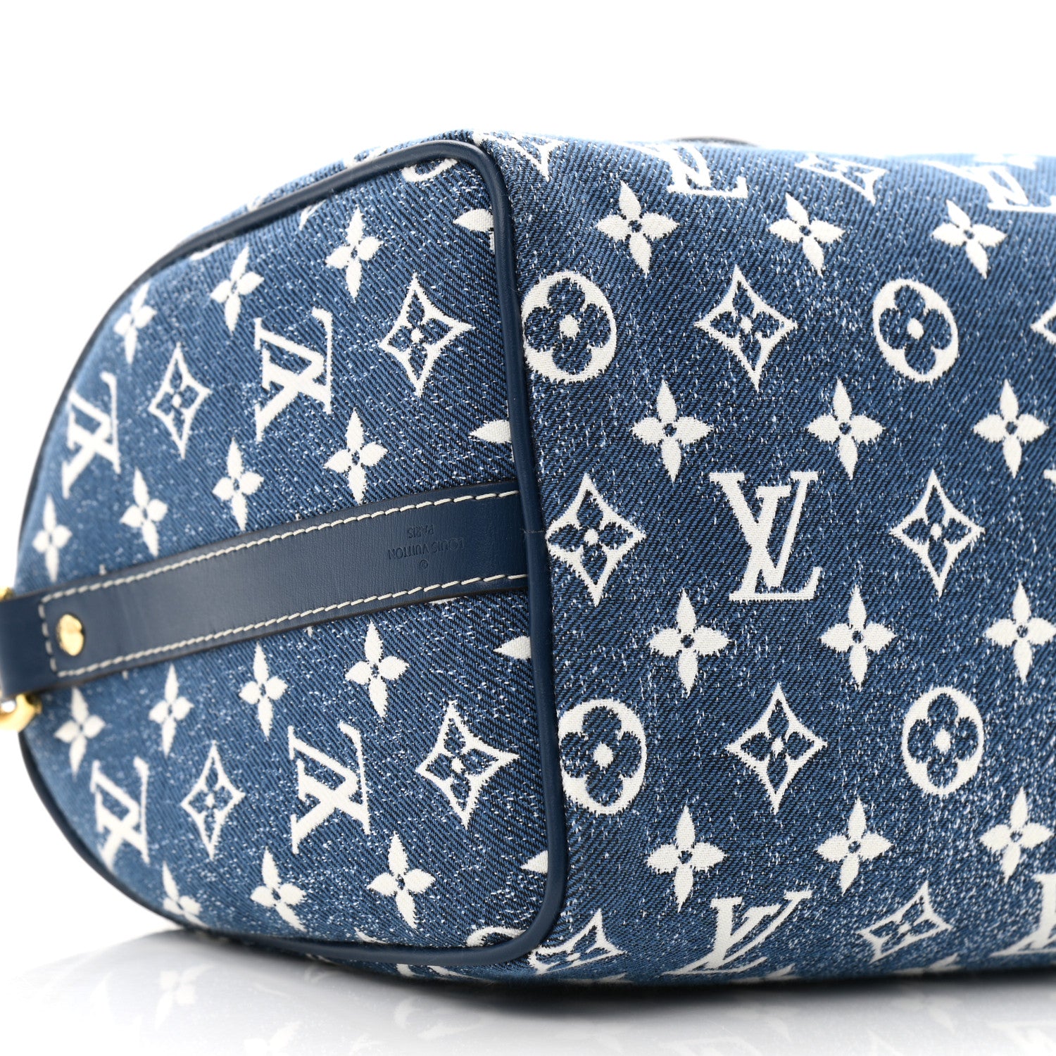 Louis Vuitton Monogram Jacquard Denim Speedy Bandouliere 25 Bleu 9 of 11