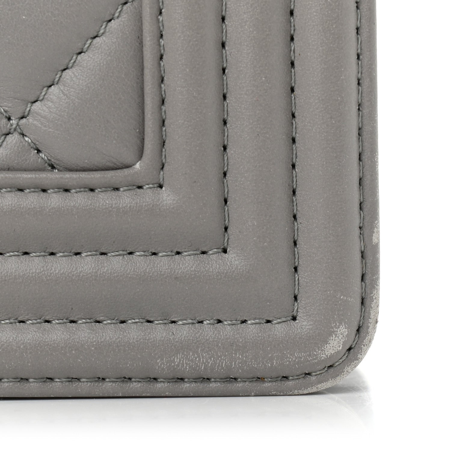 Chanel Lambskin Quilted Medium Boy Flap Grey 12 of 13