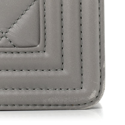 Chanel Lambskin Quilted Medium Boy Flap Grey 12 of 13