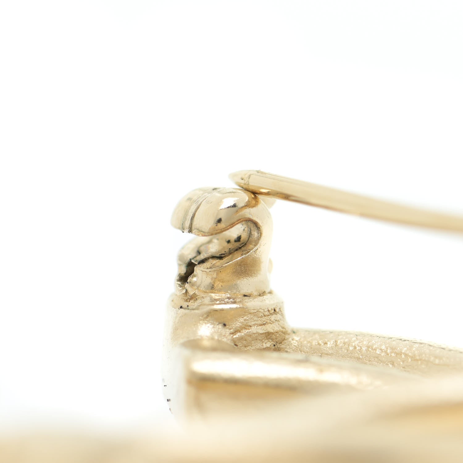 Chanel Crystal CC Brooch Light Gold 5 of 6