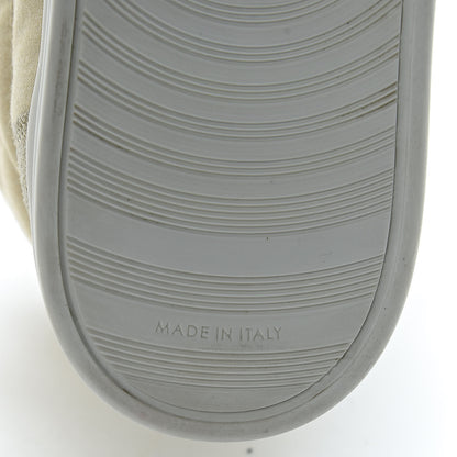 Chanel Toile Suede Calfskin CC High Top Sneakers 37 Beige White 8 of 11