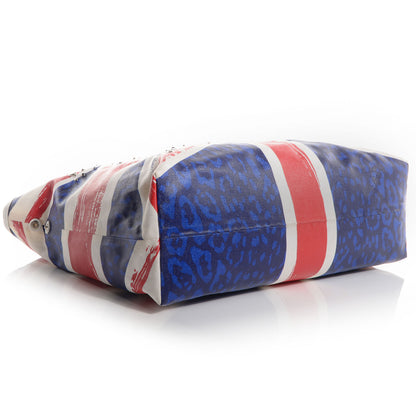 Jimmy Choo Denim Leather Studded Union Jack Print Tote 4 of 9