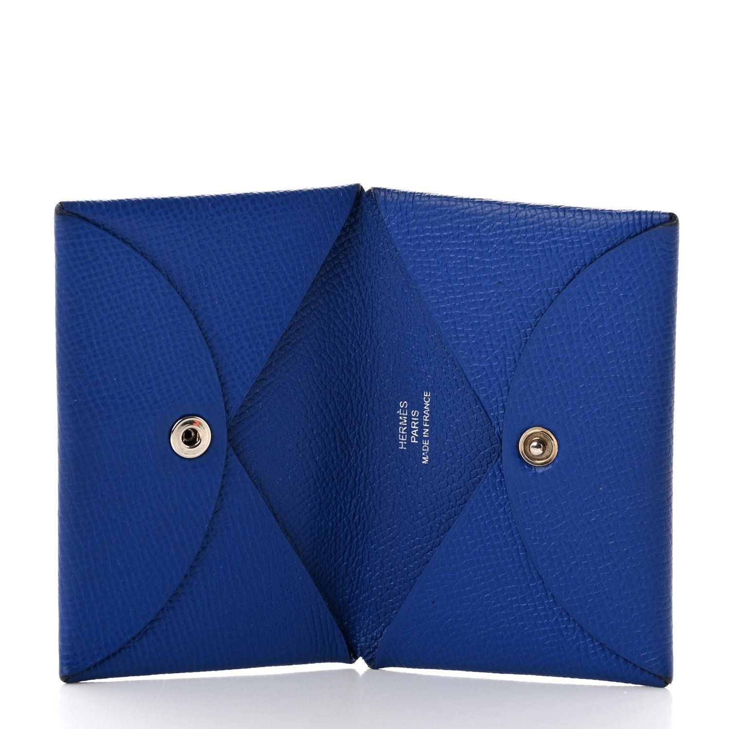 Hermes Epsom Calvi Duo Card Case Bleu Electrique 5 of 10