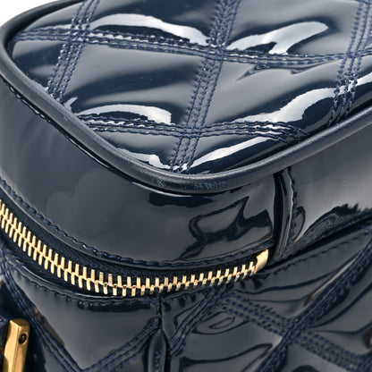 Saint Laurent Patent Quilted 80's Vanity Bag Blue 11 of 17