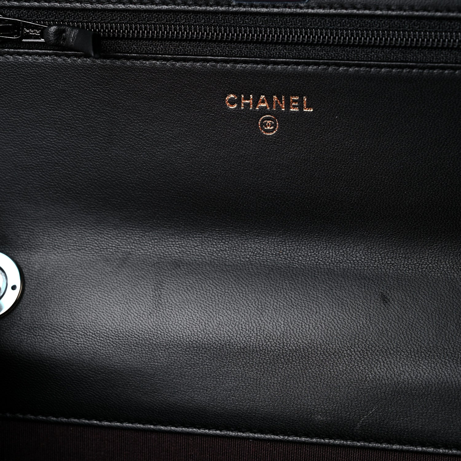 Chanel Lambskin Quilted Trendy CC Wallet On Chain WOC Black 12 of 13