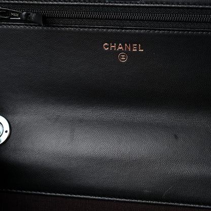 Chanel Lambskin Quilted Trendy CC Wallet On Chain WOC Black 12 of 13