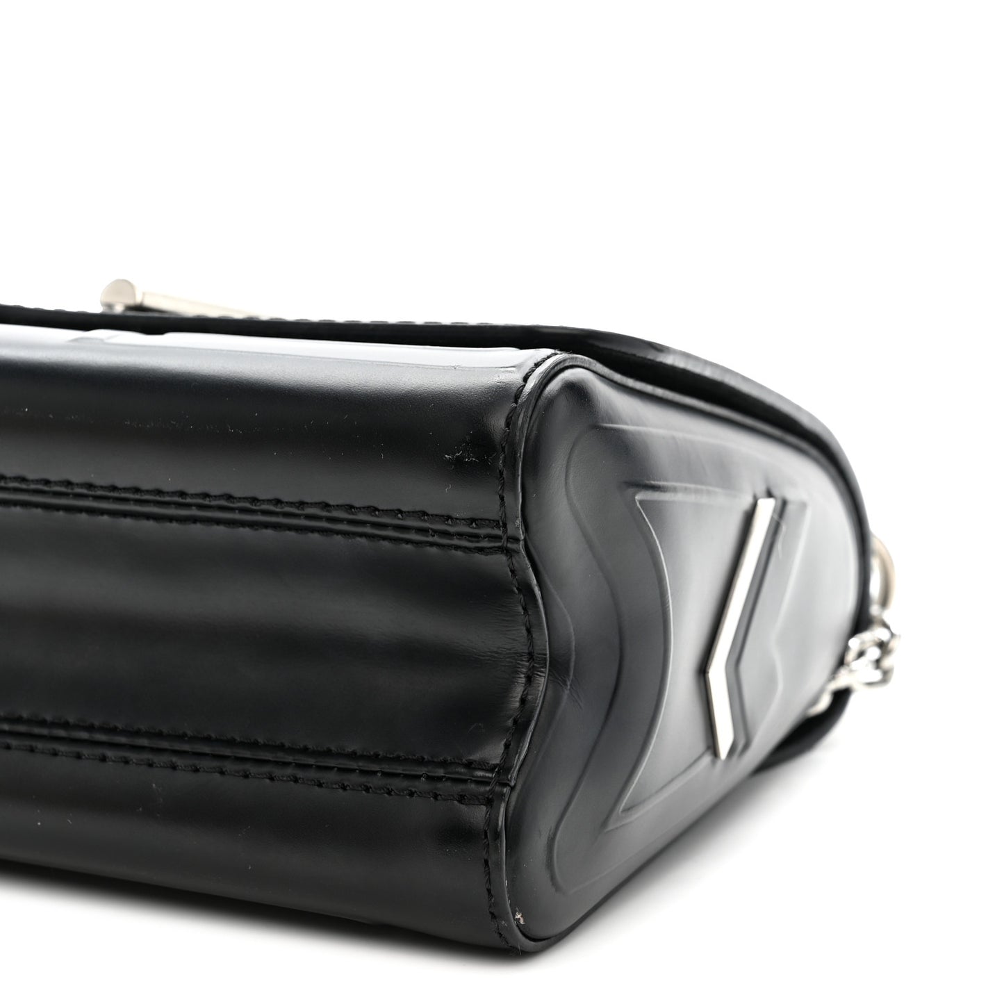 Epi Monogram Spaceship Embossed Twist Shoulder Bag PM Black