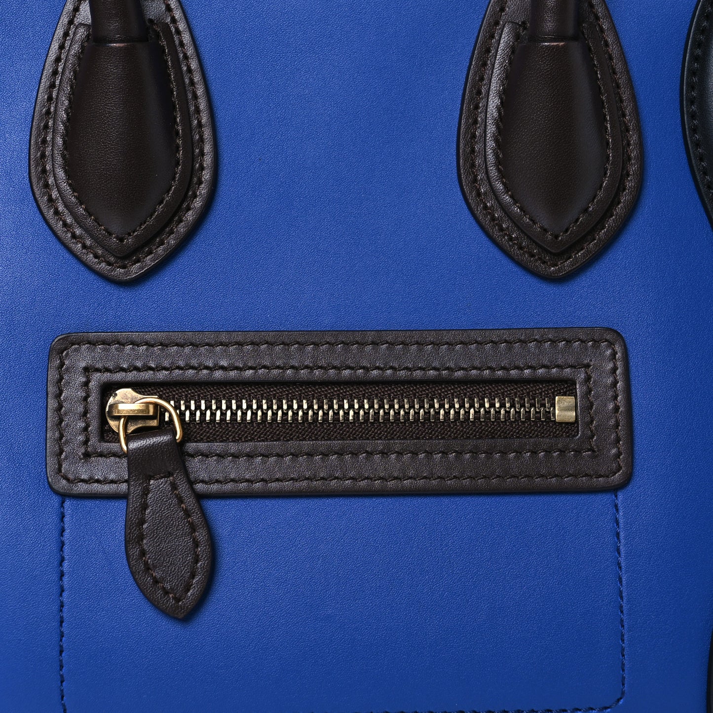 Smooth Calfskin Bullhide Nano Tri-Color Luggage Indigo