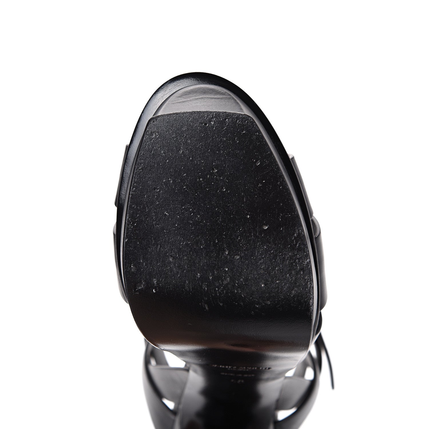 Saint Laurent Calfskin Tribute 105 Platform Sandals 40 Black 8 of 11