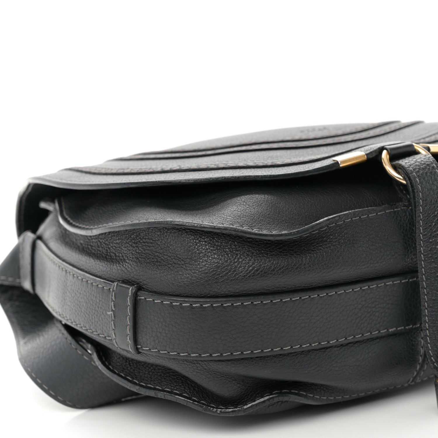 Chloe Calfskin Medium Marcie Round Crossbody Bag Black 8 of 10