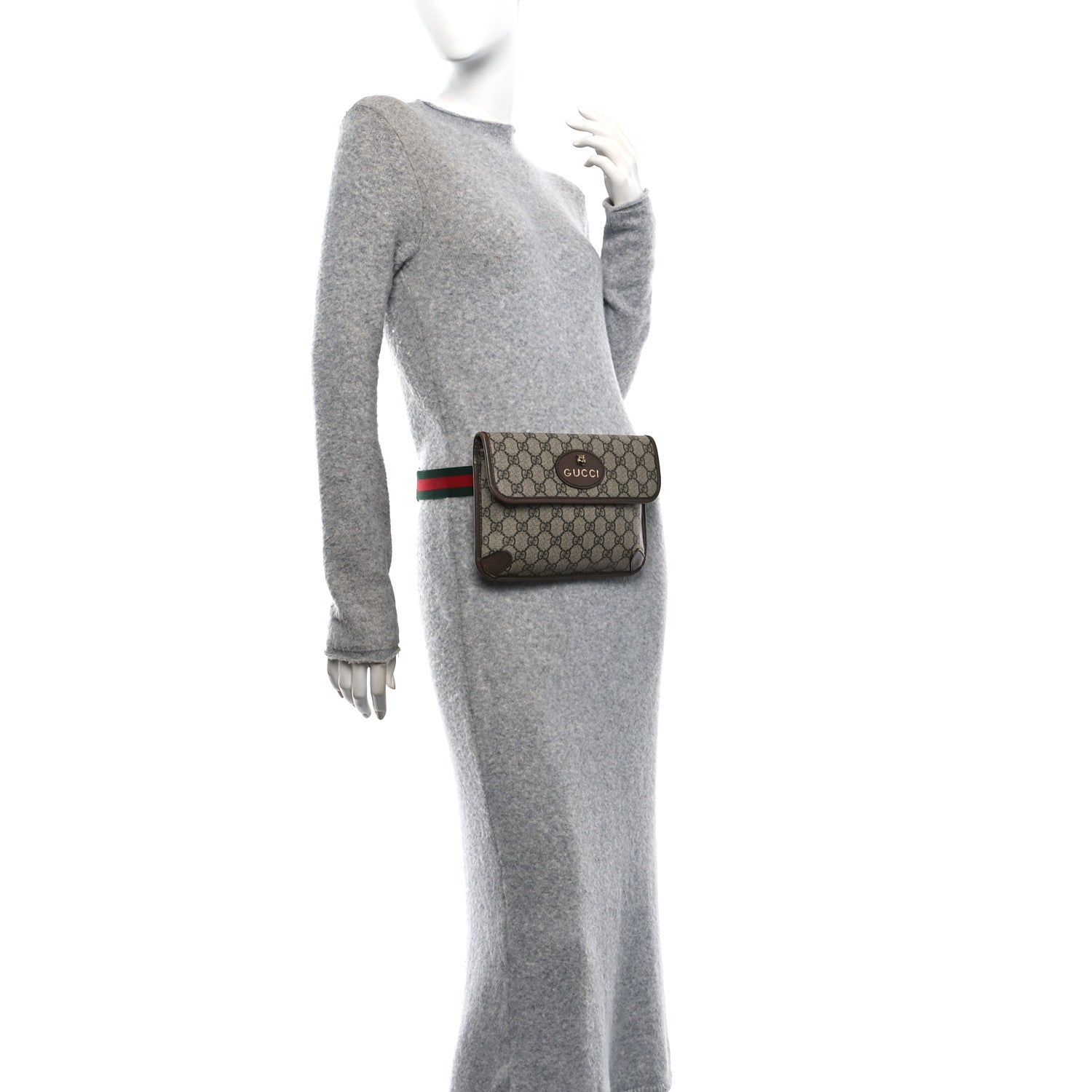 Gucci GG Supreme Monogram Neo Vintage Web Belt Bag Brown 2 of 11