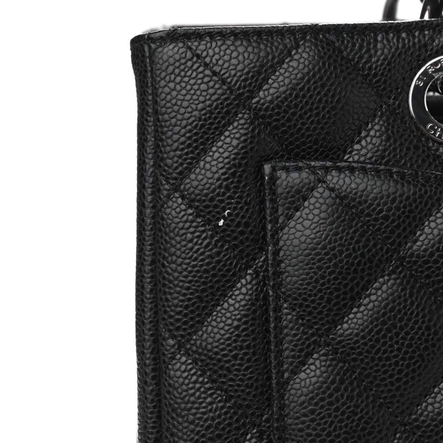Caviar Quilted Grand Shopping Tote GST Black