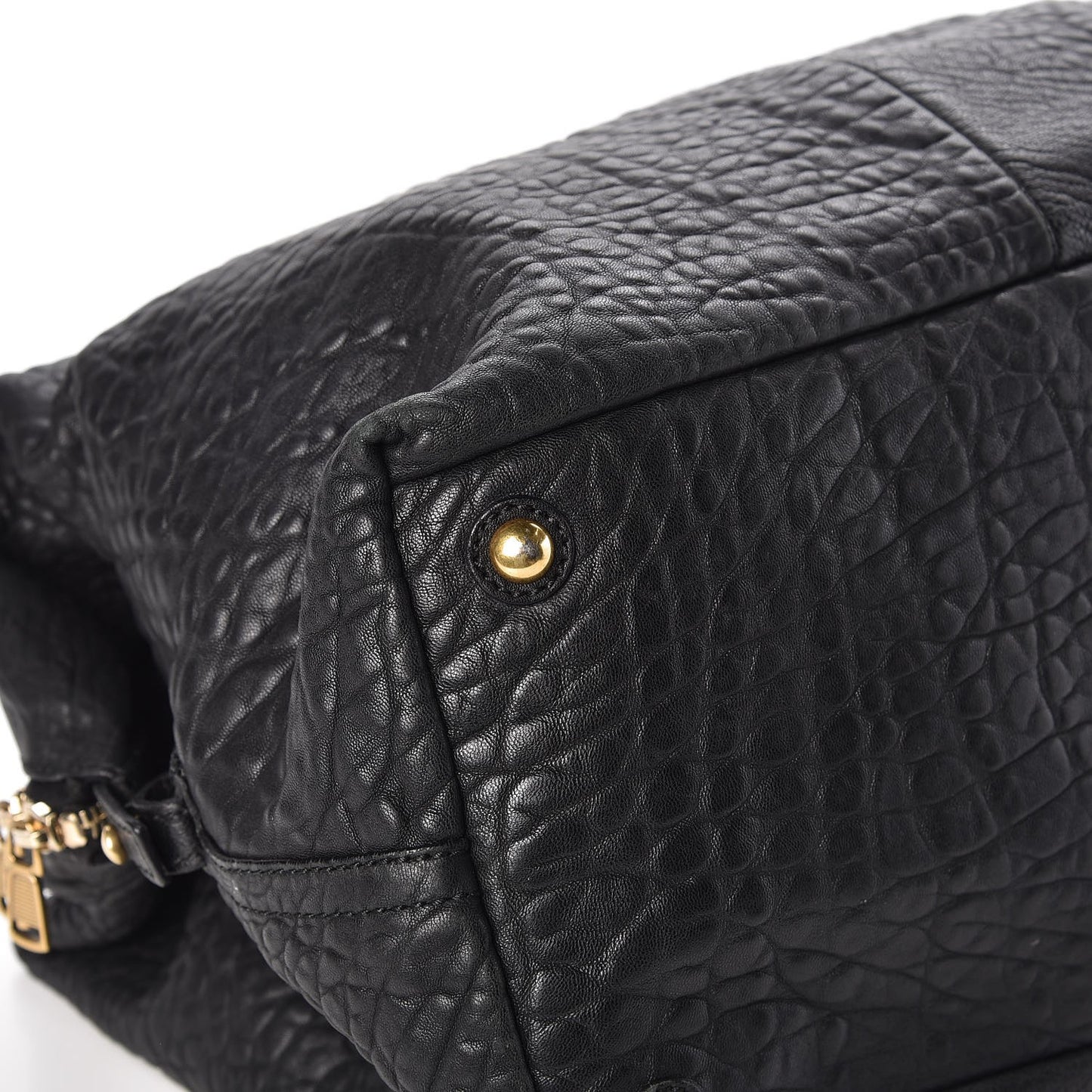 Pebbled Lambskin Medium Easy Sac Black