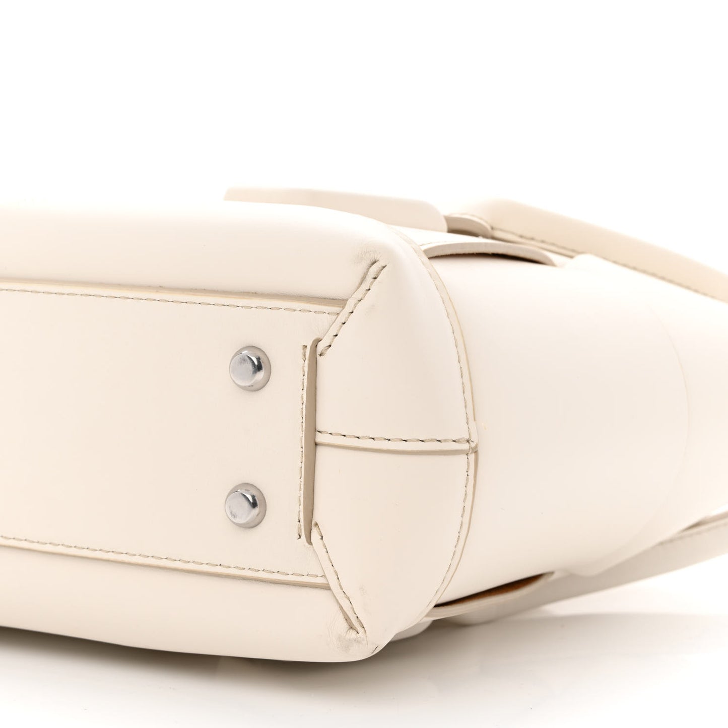 Calfskin Maxi Intrecciato Small Arco Bianco