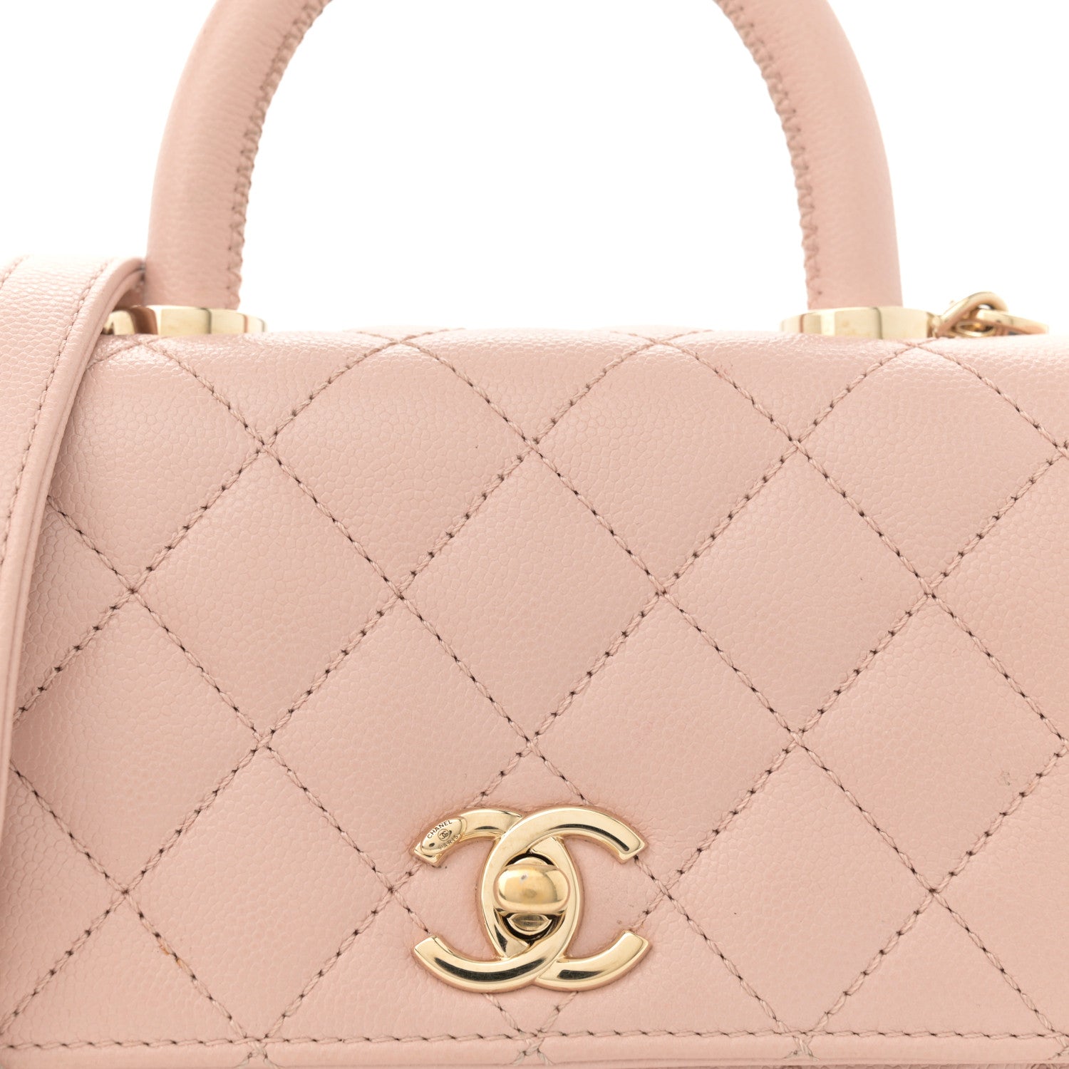 Chanel Caviar Quilted Extra Mini Coco Handle Flap Light Pink 8 of 13