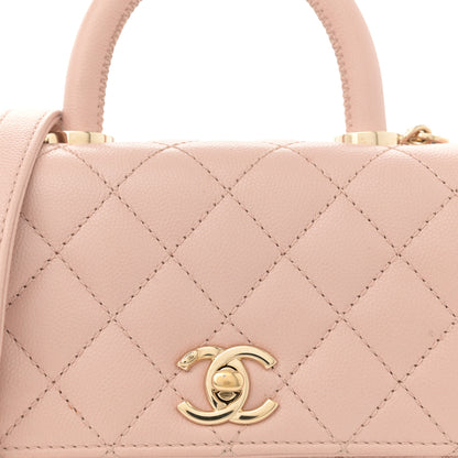 Chanel Caviar Quilted Extra Mini Coco Handle Flap Light Pink 8 of 13