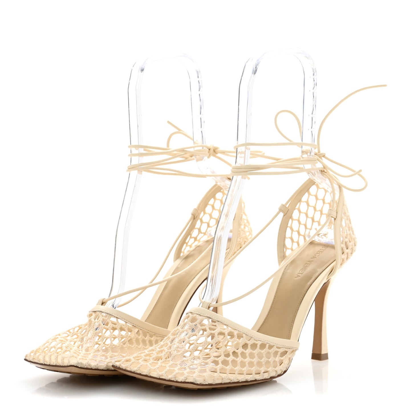 Mesh Nappa Stretch Ankle Tie Sandals 40.5 Toile