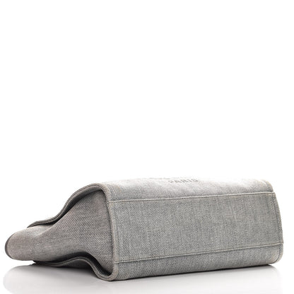 Chanel Canvas Large Deauville Tote Grey 5 of 14