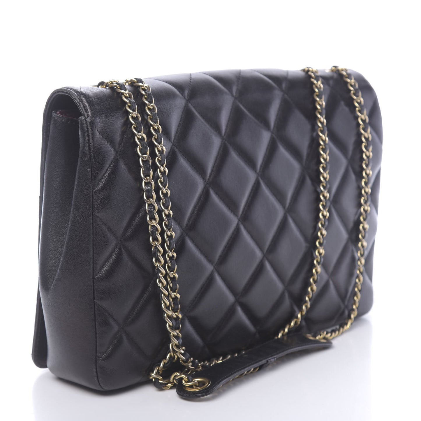 Lambskin Quilted Medium Diamond CC Flap Black