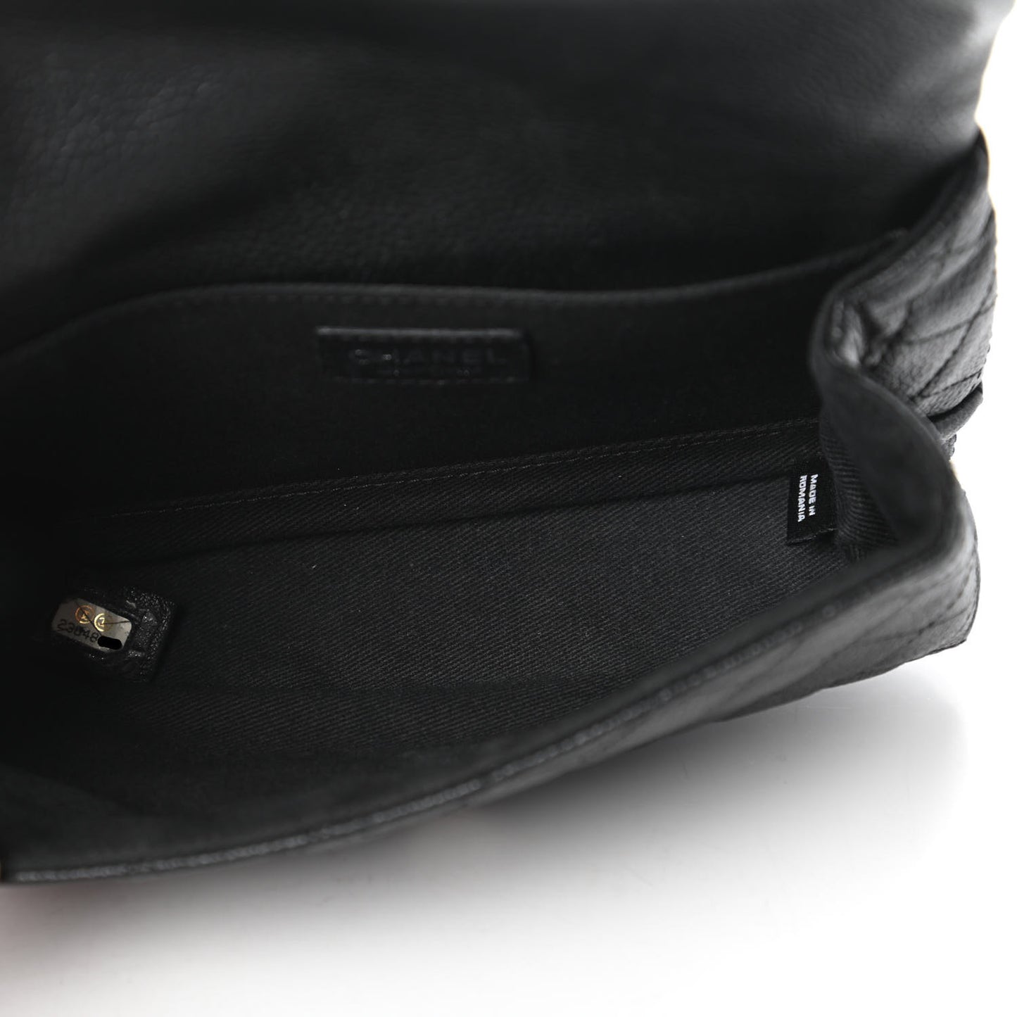 Grained Calfskin Quilted 2.55 Reissue Flap Belt Bag Clutch Black