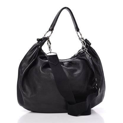 Miu Miu Vitello Daino Hobo Black 3 of 13