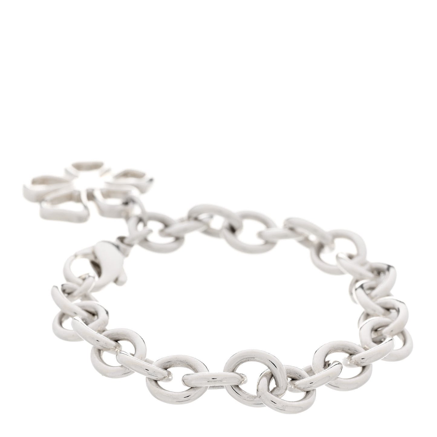 Sterling Silver Flower Charm Bracelet