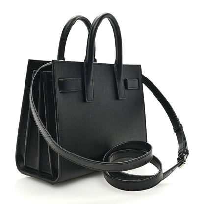 Saint Laurent SAINT LAURENT Grained Calfskin Nano Sac De Jour Black 3 of 10