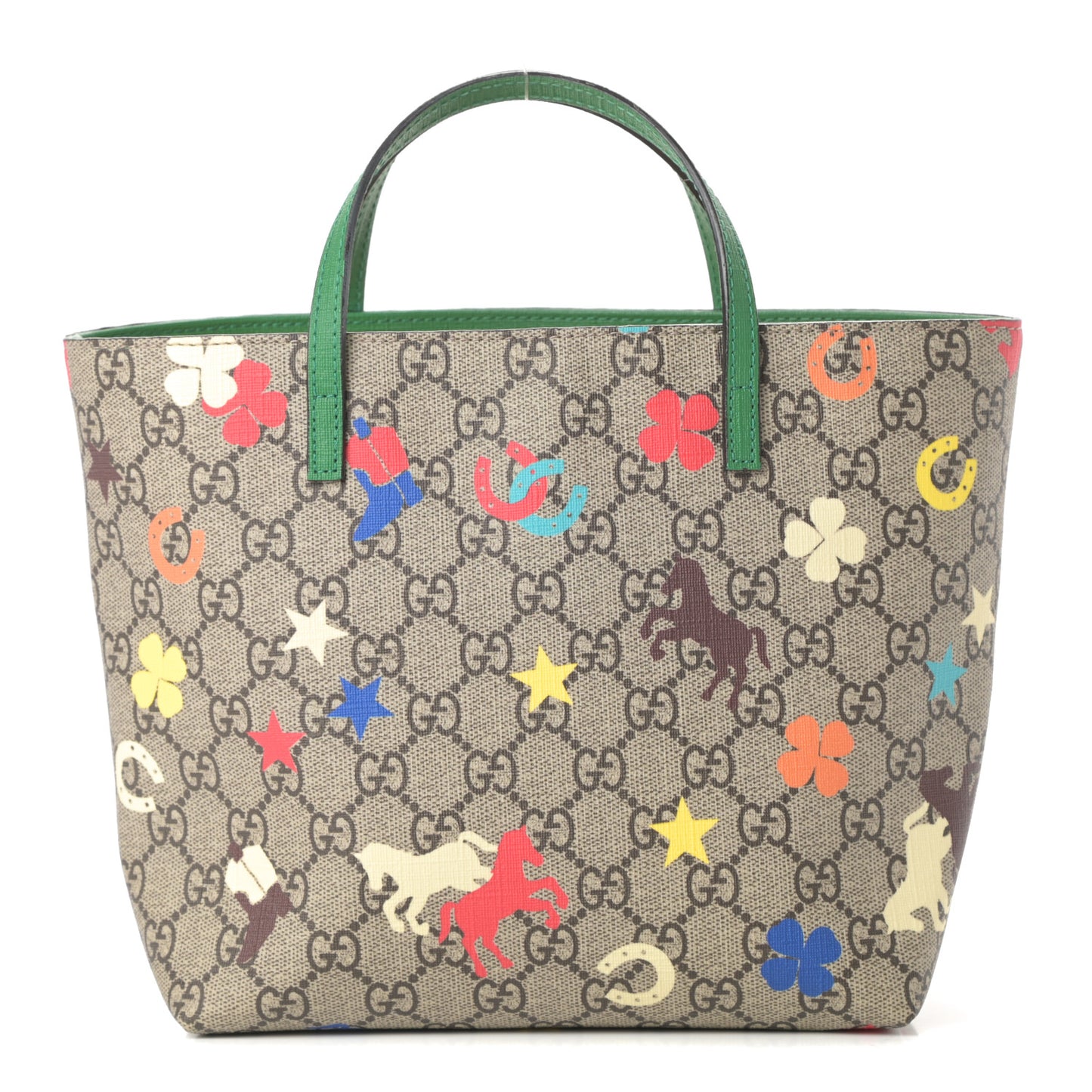 GG Supreme Monogram Ranch Childrens Tote Beige