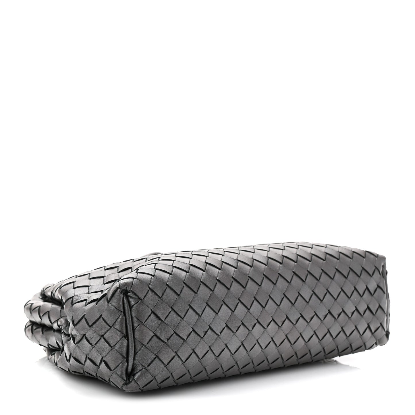 Nappa Intrecciato The Lauren 1980 Clutch Argento Ossidato