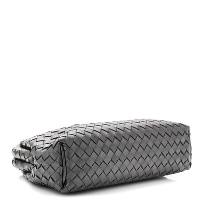 Bottega Veneta Nappa Intrecciato The Lauren 1980 Clutch Argento Ossidato 4 of 10