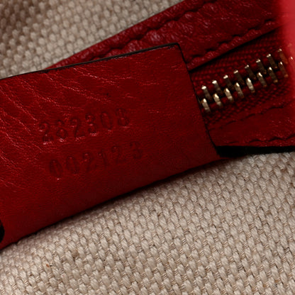 Gucci Pebbled Calfskin Large Soho Shoulder Bag Red 7 of 10