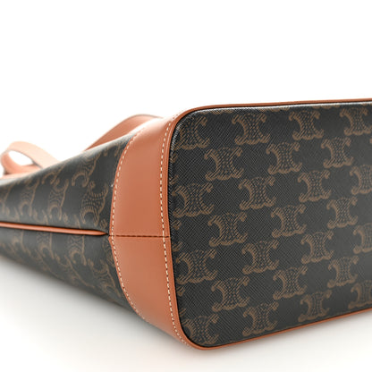 Celine Triomphe Canvas Calfskin Small Cabas Bag Tan 8 of 11