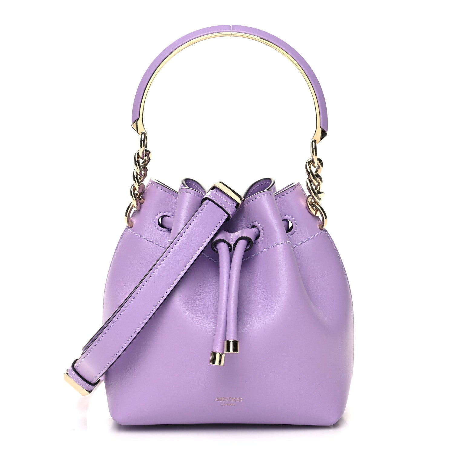 Jimmy Choo Grainy Goatskin Bon Bon Bucket Bag Wisteria 1 of 11
