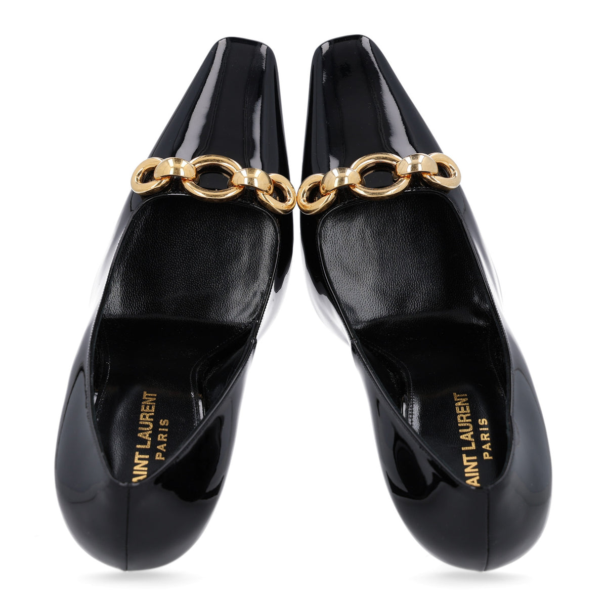 Saint Laurent Vernice Grupy Silvana 110mm Pumps 39.5 Oro Antico Black 2 of 10