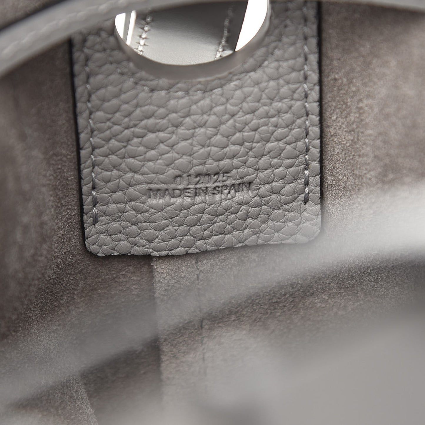 Calfskin Small Balloon Bucket Bag Smoke